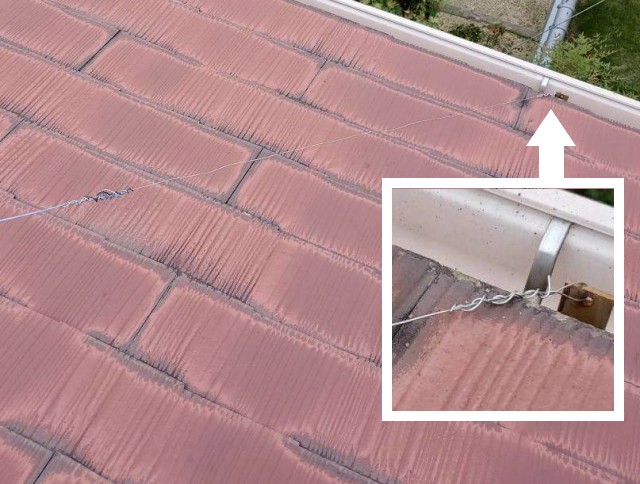 アンテナ線補修　屋根